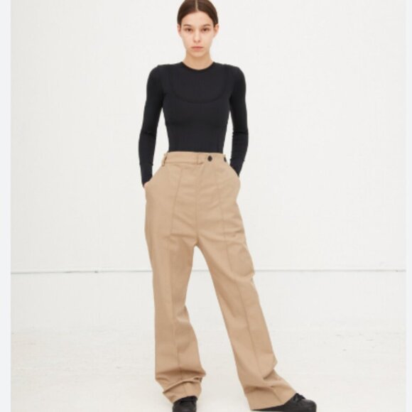 MARKOO Flap Over Trouser Pant Tan Size 28 - Picture 1 of 6